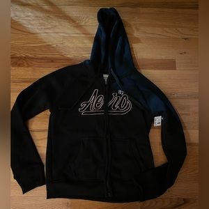Aeropostale Black Zip Up Hoodie